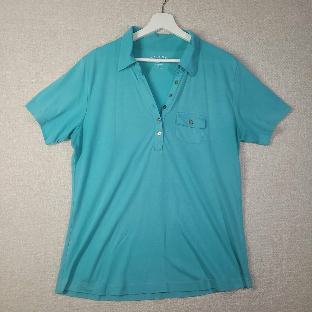 Stylish Riders by Lee Teal Polo Shirt - Women's XL